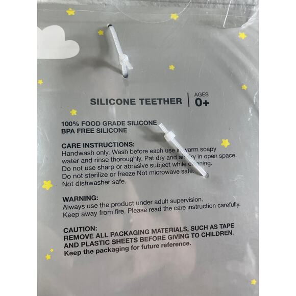 Moon and Stars Silicone Baby Teether Set - 4 Pieces - New in Package - Picture 8 of 8